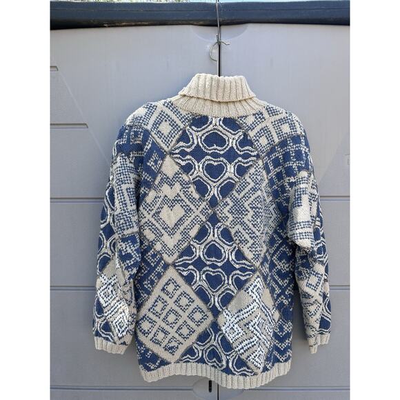 Vintage Express Tricot Ladies Turtleneck Sweater Ramie Cotton Sz M Cosby Grandpa - Picture 9 of 11